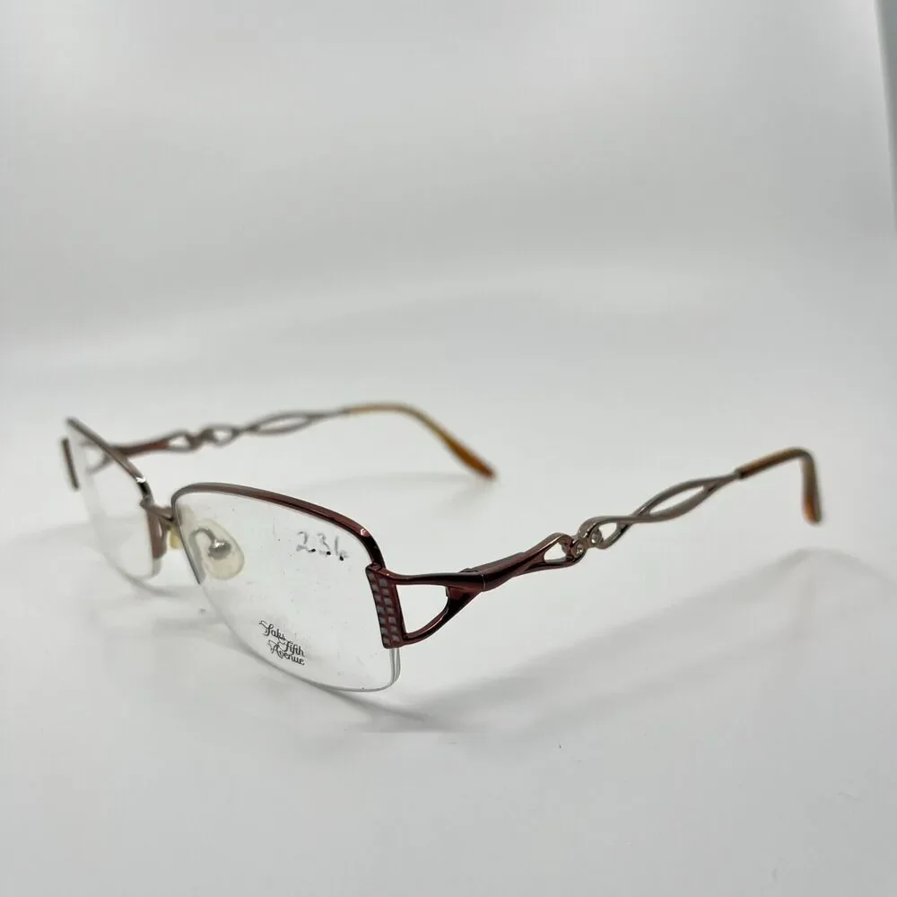 Saks Fifth‎ Avenue Women's eyeglasses Frame Silver S5A169 55-17-135 H6759